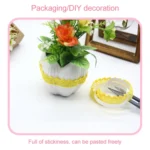 5 PCS Cotton Lace Fabric White Crochet Lace Roll Ribbon Knit Adhesive Tape Sticker Craft Decoration Stationery Supplies - Image 5