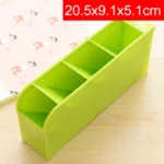 2 PCS Multi-function 4 Grid Desktop Pen Holder Office School Storage Case Plastic Box Desk Pen Pencil Organizer - Image 2
