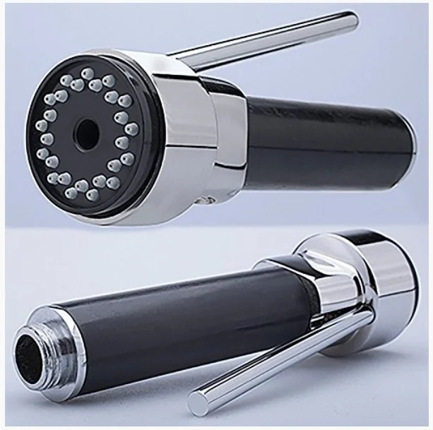 TBD02689108_1.webp Kitchen Sink Chrome Faucet Nozzle Replacement Head Hand-held ABS Sprinkler - Image 2