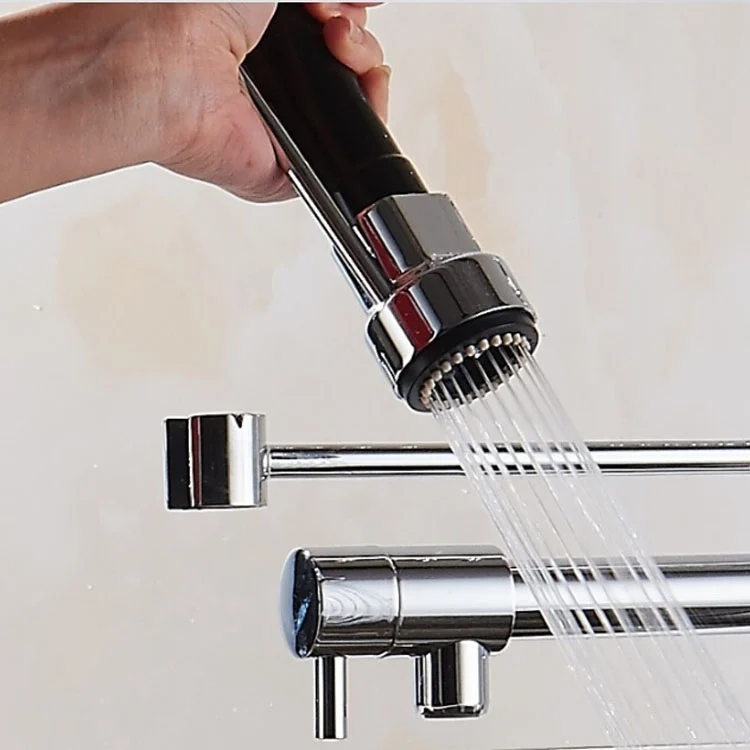 TBD02689108_6.webp Kitchen Sink Chrome Faucet Nozzle Replacement Head Hand-held ABS Sprinkler - Image 7