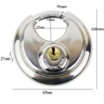 70mm Stainless Steel Round Lock Warehouse Door Lock Chain Lock Bicycle Anti-theft Lock - Image 2