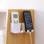 Wall Mounted Organizer Storage Box Remote Control Air Conditioner Storage Case Mobile Phone Plug Holder Stand - Image 3