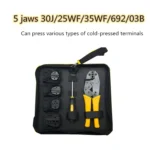 WXK-30JN Multifunctional Cold-pressed Bare Terminal Wire End Insulation Crimping Pliers Set Electrician Hand Tool - Image 2