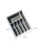 Drawer Cutlery Tray Cutlery Storage Box Plastic Partition Storage Tray - Image 6