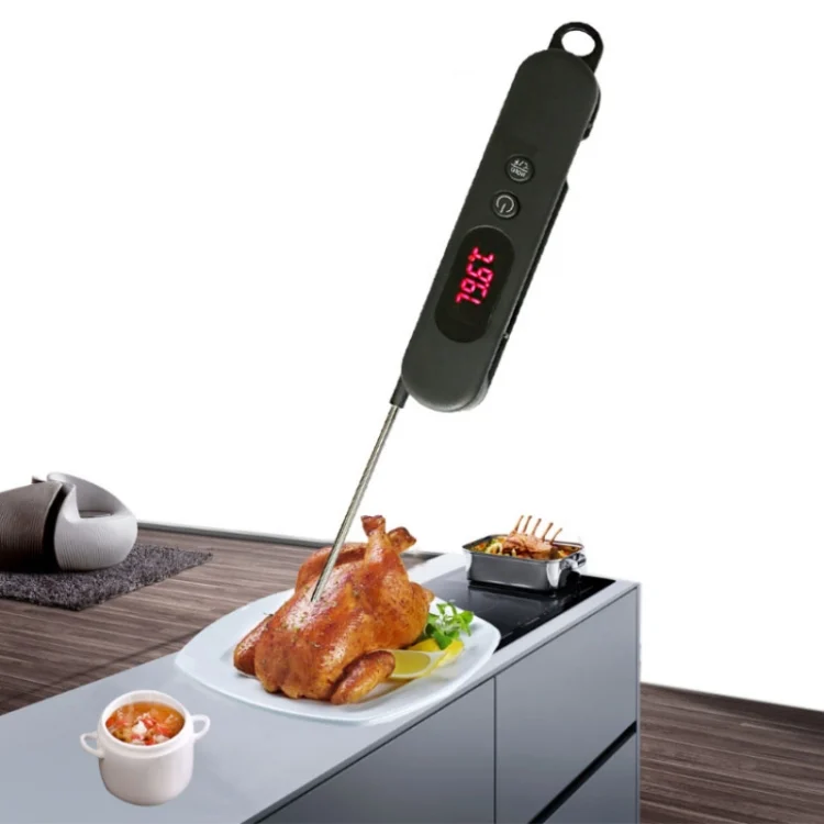 TBD02867855.webp Folding Digital Meat Thermometer Probe Wireless Instant Read Kitchen Cooking Food Long Stainless Steel Probe BBQ Thermometer - Image 1