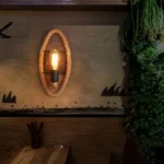 Vintage Hemp Rope Edison Light Bulb Wrought Iron Wall Lamp with Bulb - Image 5