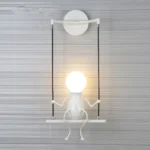 E27 LED Personality Creative Retro Wrought Iron Villain Wall Lamp without Bulb - Image 2