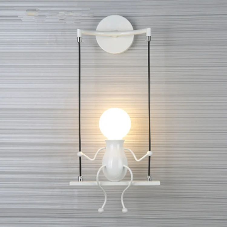 TBD0302084901A_1.webp E27 LED Personality Creative Retro Wrought Iron Villain Wall Lamp without Bulb - Image 2