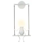 E27 LED Personality Creative Retro Wrought Iron Villain Wall Lamp without Bulb - Image 3