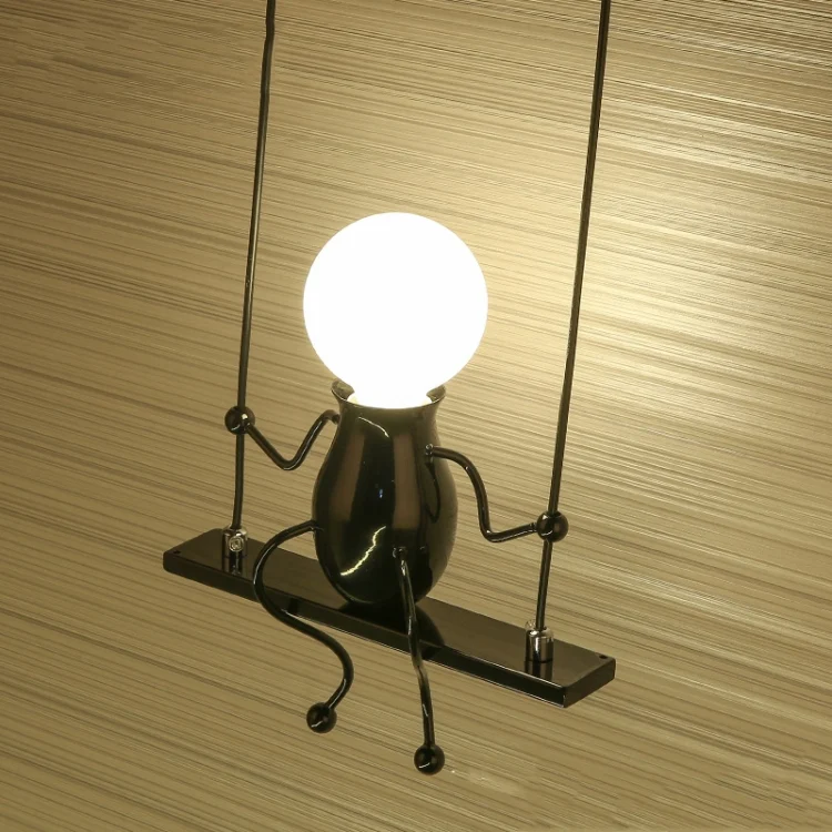 TBD0302084901A_3.webp E27 LED Personality Creative Retro Wrought Iron Villain Wall Lamp without Bulb - Image 4