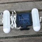 Double-lamp Wall-mounted LED Solar Powered Shed Light IP44 Waterproof Outdoor Pull Lamp - Image 2