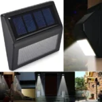 6 LEDs Solar Power IP55 Waterproof Light Sensor Wall Light Deck Lights - Image 7