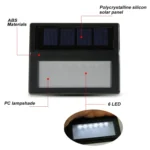 6 LEDs Outdoor IP65 Waterproof Garden Lamp LED Solar Power Light Sensor Emergency Wall Light - Image 7