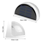 Semi-circular IP55 Waterproof Solar Light Control Fence Light Garden Lamp - Image 6