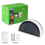 Semi-circular IP55 Waterproof Solar Light Control Fence Light Garden Lamp - Image 7