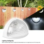 Semi-circular IP55 Waterproof Solar Light Control Fence Light Garden Lamp - Image 9