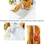 Kawaii Cartoon Plush Dog Pencil Case Cute Animal Pen Bag Box Kids School Supplies Stationery - Image 4