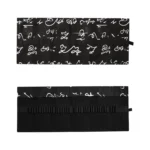 Calligraphy Cute Canvas Roll School Pencil Case Pencilcase Student Pen Bag Stationery Pouch Supplies - Image 5