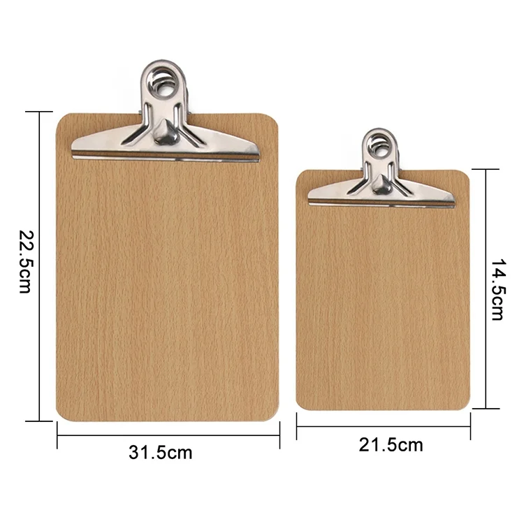 TBD0306759802_1.webp 10 PCS Portable A4 / A5 Wooden Writing Clip Board File Hardboard with Batterfly Clip - Image 2