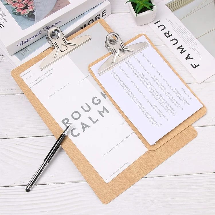 TBD0306759802_7.webp 10 PCS Portable A4 / A5 Wooden Writing Clip Board File Hardboard with Batterfly Clip - Image 8