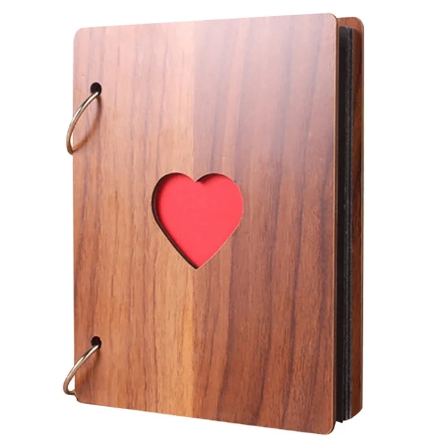6 inch 32 Pages Wooden Photo Album Baby Growth Memory Life Photo Record Book