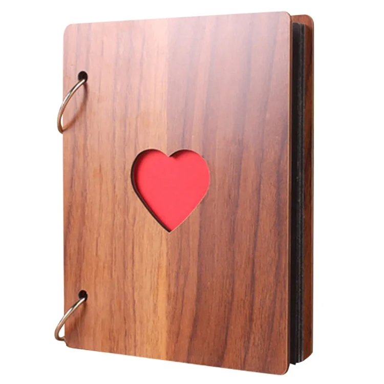 TBD0307483001A_1.webp 6 inch 32 Pages Wooden Photo Album Baby Growth Memory Life Photo Record Book - Image 2