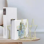 Gold S Shape Electroplated Bookend Desk Organizer Desktop Office Home Bookends Book Holder Book Stand Creative Bookshelf - Image 3