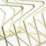 Gold S Shape Electroplated Bookend Desk Organizer Desktop Office Home Bookends Book Holder Book Stand Creative Bookshelf - Image 5