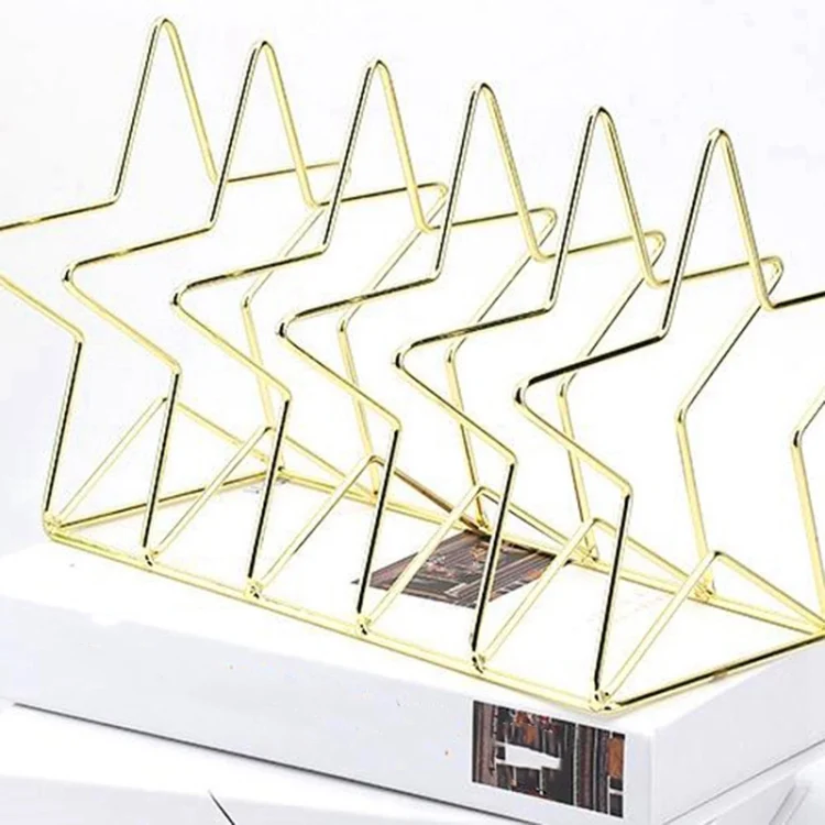 TBD0307492701A_5.webp Gold S Shape Electroplated Bookend Desk Organizer Desktop Office Home Bookends Book Holder Book Stand Creative Bookshelf - Image 6
