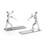 1 Pair Book Holder Humanoid Figure Non-Skid Art Desk Organizer Bookshelf Office Study Decoration