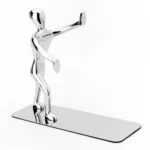 1 Pair Book Holder Humanoid Figure Non-Skid Art Desk Organizer Bookshelf Office Study Decoration - Image 3