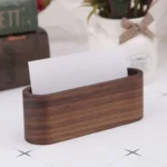 Wooden Table Business Card Display Stand Memo Holder Storage Box Organizer - Image 3