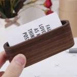 Wooden Table Business Card Display Stand Memo Holder Storage Box Organizer - Image 5