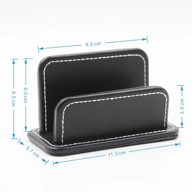 TBD0307518401A_2.webp 2 Blocks Office Stationery Leather Name Card Holder Stationery Bussiness  Office Home Card Holder - Image 3