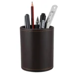 Faux Leather Leather Penholder Desk Supplies Organizer - Image 4
