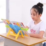 Creative Folding Bookshelf Upgraded Portable Folding Student Book Stand Book Holder - Image 8