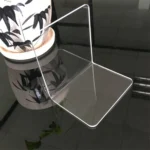 Clear Acrylic Bookends L-shaped Desk Organizer Desktop Book Holder School Stationery Office Accessories - Image 2