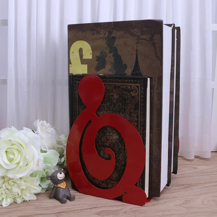 TBD0307526001A_4.webp 2 PCS Musical Note Metal Bookends Iron Support Holder Desk Stands For Books - Image 5