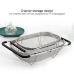 Stainless Steel Foldingf Filter Kitchen Tools Drainage Household Retractable Vegetable Fruit Basket - Image 9