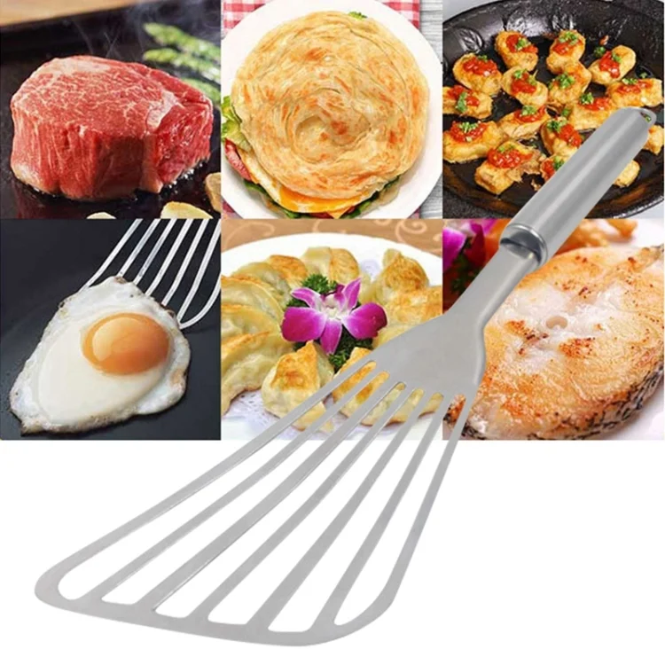 TBD03237361.webp 430 Stainless Steel Thickened Cooking Shovel Fried Fish Shoves Oblique Kitchen Tool Cookware - Image 1
