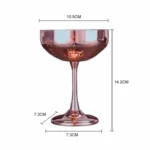 304 Stainless Steel Cup Ear Of Wheat Print Martini Goblet Wine Glass Drinkware - Image 5