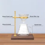 Wood Base Hand Coffee Filter Holder Adjustable Filter Holder - Image 5