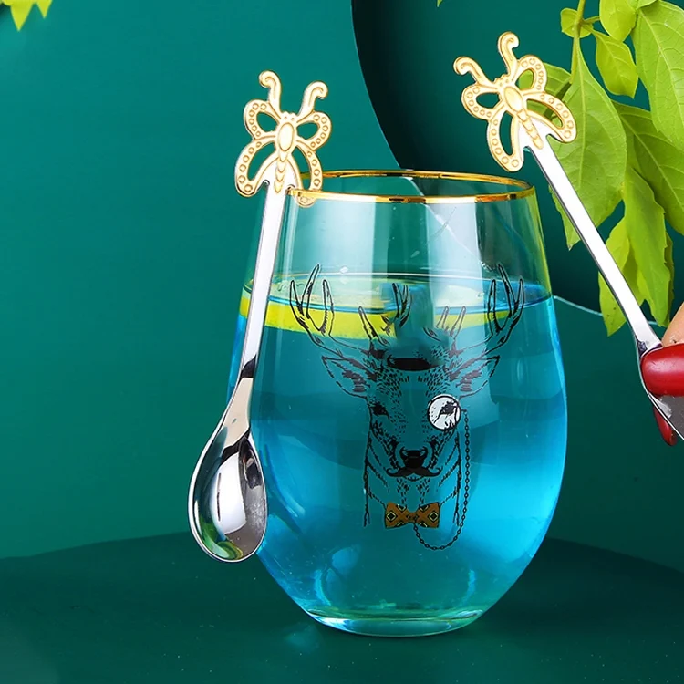 TBD0323886801_4.webp Multicolor Stainless Steel Butterfly Coffee Spoon Fruit Cold Drink Ice Cream Dessert Tea Spoon - Image 7