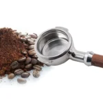 Stainless Steel Coffee Machine Filter Bracket Coffee Bottomless Wooden Handle - Image 3