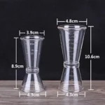 2 PCS PC Small Measuring Cup Device Double-headed Graduated Milk Tea Scale Cup Oz Measuring Tool - Image 4