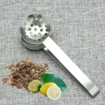 2 PCS Stainless Steel Round Teabag Tongs Tea Bag Squeezer Holder Grip - Image 4