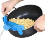 Silicone Pot Filter Kitchen Clip Pot Filter Drain Excess Liquid Drain Pasta Vegetable Cookware - Image 3