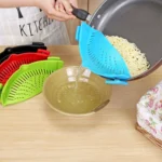 Silicone Pot Filter Kitchen Clip Pot Filter Drain Excess Liquid Drain Pasta Vegetable Cookware - Image 7