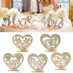 2 PCS Creative Heart Shaped Wooden Decoration Romantic Wooden Sign LED Candle Light - Image 8