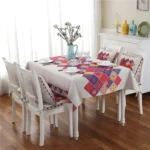 Retro Pattern Linen Table Cloth For Dinner Home Decor Dustproof Table Cover - Image 2